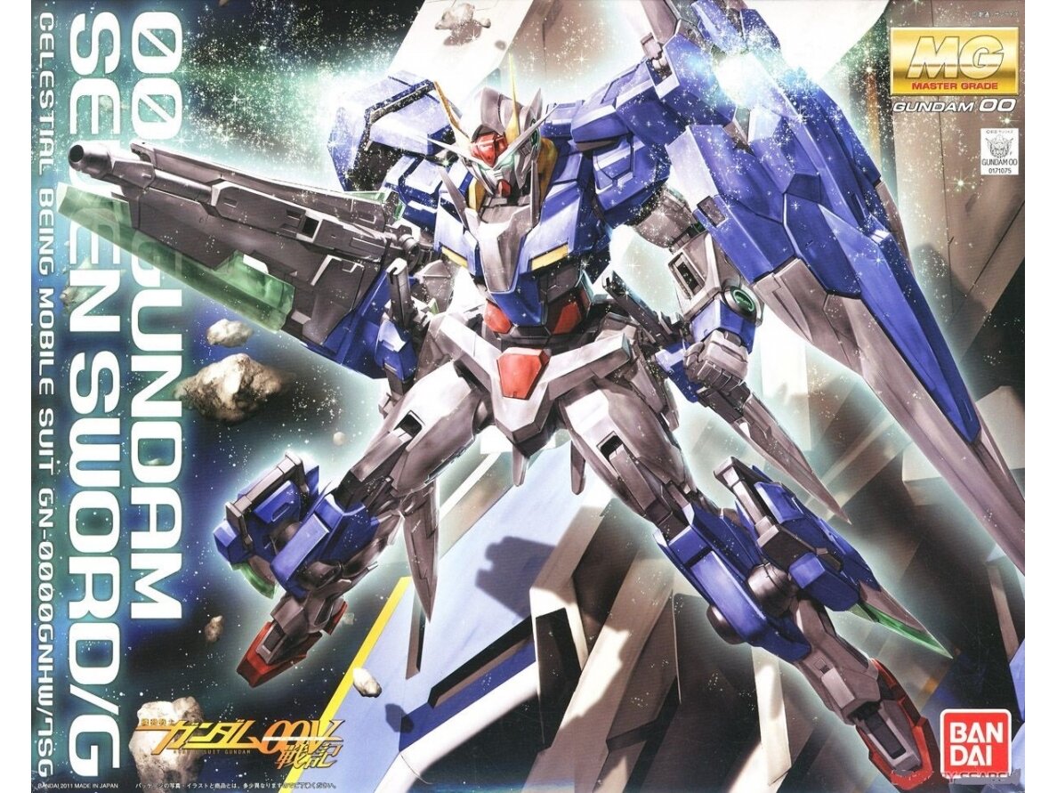 Bandai Mg 00 Gundam Seven Sword G 1 100 Gunpla Plastic Model Kits Eshop Modeliukai Lt
