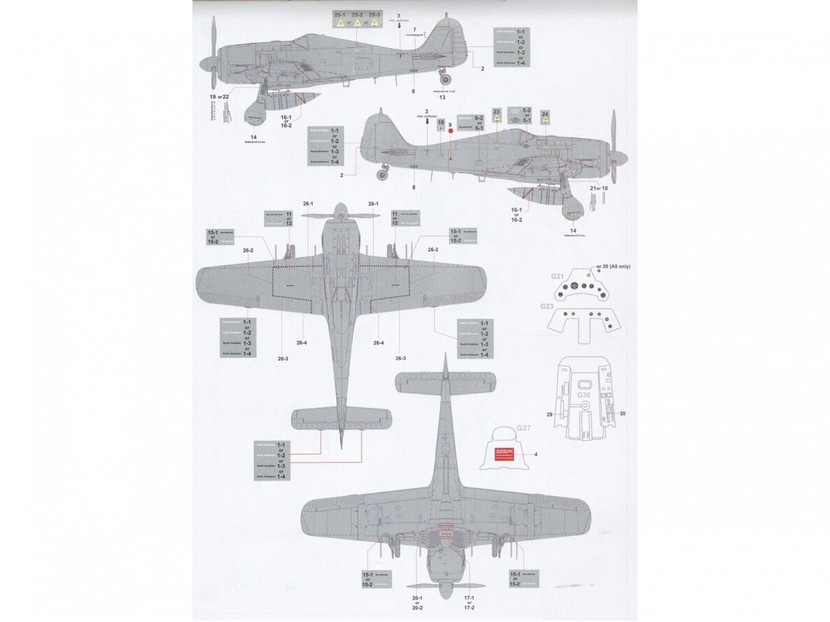 Border Model - Focke-Wulf Fw 190A-6 w/Wgr. 21 & Full engine and weapons ...