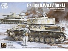 Border Model - Pz.Beob.Wg. IV Ausf. J w/Commander&Infantry, 1/35, BT-006