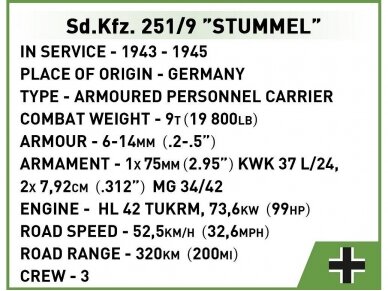 COBI - Konstruktorius Sd.Kfz. 251/9 Stummel, 1/35, 2283 7