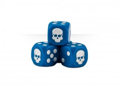 Dice Cube, BLUE (stalo žaidimų kauliukai, mėlyni), 65-36 1