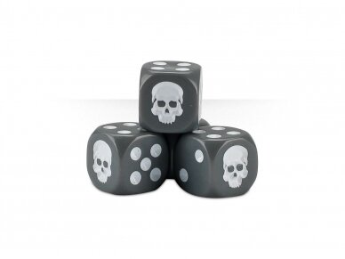 Dice Cube, GREY (stalo žaidimų kauliukai, pilki), 65-36 1