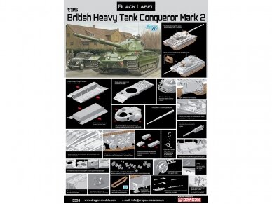 Dragon - British Heavy Tank FV214 Conqueror Mark 2 Black Label, 1/35, 3555 10