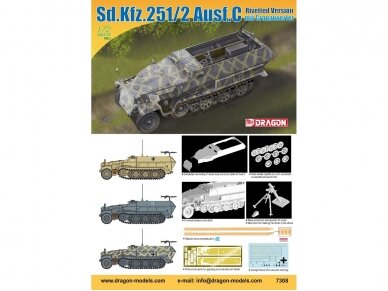 Dragon - Sd.Kfz.251/2 Ausf.C (Rivetted Version mit Granatwerfer), 1/72, 7308 1