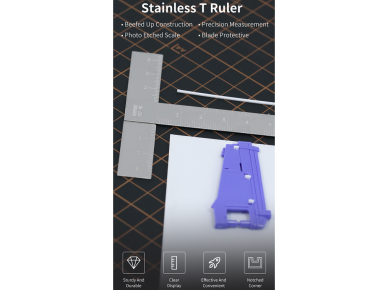 DSPIAE - SST-01 Stainless Steel T-Ruler, DS56008