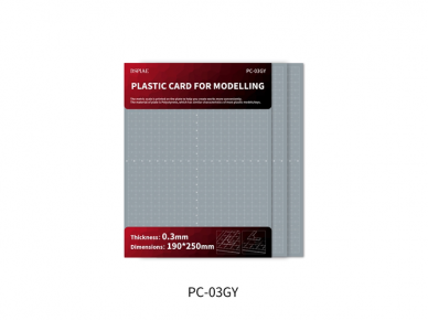 DSPIAE - PC-03GY Plastic Card For Modellin (Пластиковые листы толщиной 0,3 мм 3 шт.), DS56713
