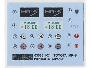 Fujimi - Toyota MR-S S Edition, 1/24, 03535 3