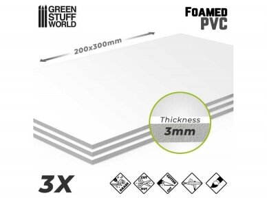 Green stuff world - Foamed PVC 3 mm (Putų PVC lapai 3 mm), 12929