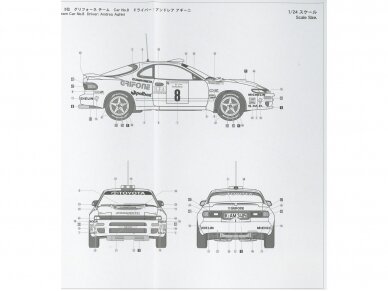 Hasegawa - Toyota Celica Turbo 4WD "Grifone 1994 Tour de Corse Rally", 1/24, 20673 5