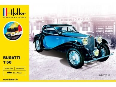 Heller - Bugatti T 50 dovanų komplektas, 1/24, 56706