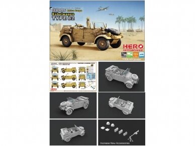 Hero Hobby Kits - German PKW Typ k1 Kübelwagen Type 82 Africa corps, 1/35, H35004 2