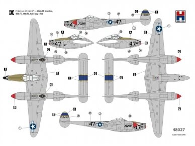 Hobby 2000 - Lockheed P-38J Lightning ETO 1944, 1/48, 48027 2