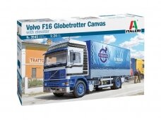 Italeri - VOLVO F16 Globetrotter Canvas Truck with elevator, 1/24, 3945