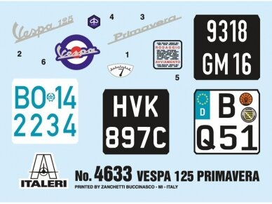 Italeri - Piaggio Vespa 125 "Primavera", 1/9, 4633 14