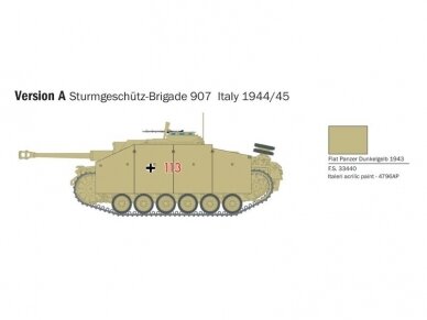 Italeri - Stug III - Sturmhaubitze 105, 1/56, 25756 6