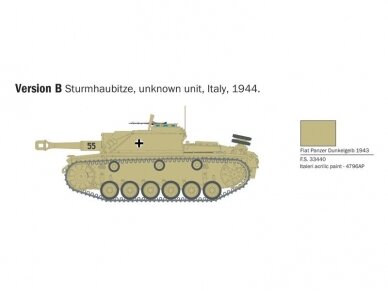 Italeri - Stug III - Sturmhaubitze 105, 1/56, 25756 4