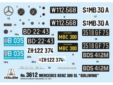 Italeri - Mercedes-Benz 300SL (W198) Gullwing, 1/16, 3612 16