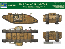 Master Box - MK II "Male" British Tank Arras Battle period, 1917 (Mark II), 1/72, 72005