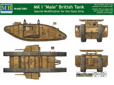 Master Box - Mark I "Male" British Tank Special Modification for the Gaza Strip (Mark I), 1/72, 72003