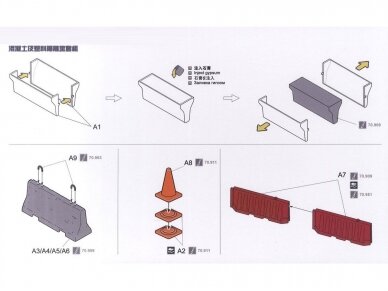 Meng Model - CONCRETE & Plastic BARRIER SET, 1/35, SPS-012 4