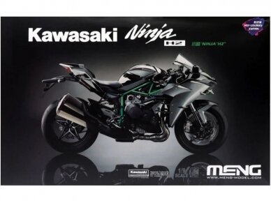 Meng Model - Kawasaki Ninja H2 (nudažytos dalys), 1/9, MT-002s