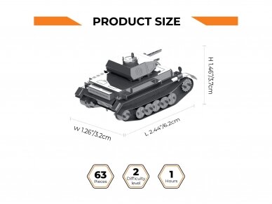 Metal Time - Конструктор Pz.Kpfw. II Ausf. G, 1/72, WoT, World of Tanks, MT061 1