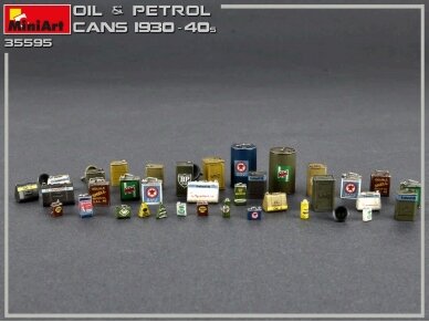 Miniart - Oil & Petrol Cans 1930s-1940s Building & Accessories Series, 1/35, 35595 2