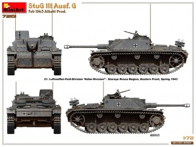 Miniart - Sturmgeschütz StuG III Ausf. G Feb 1943 Alkett Prod., 1/72, 72101 23
