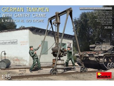 Miniart - German Tankmen with Gantry Crane & Maybach HL 120 Engine, 1/35, 35350