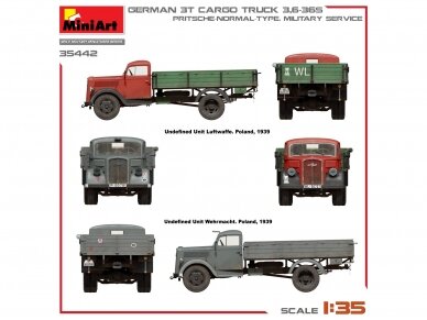 Miniart - German Opel Blitz 3t Cargo Truck 3,6-36S. Pritsche-Normal-Type Military Service, 1/35, 35442 15