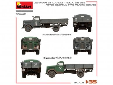 Miniart - German Opel Blitz 3t Cargo Truck 3,6-36S. Pritsche-Normal-Type Military Service, 1/35, 35442 16
