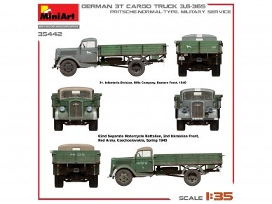 Miniart - German Opel Blitz 3t Cargo Truck 3,6-36S. Pritsche-Normal-Type Military Service, 1/35, 35442 17