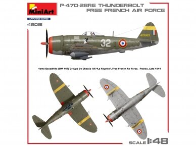 Miniart - Republic P-47D-28RE Thunderbolt 'Free French Air Force', 1/48, 48015 8