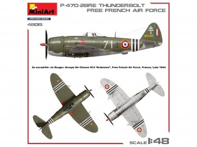 Miniart - Republic P-47D-28RE Thunderbolt 'Free French Air Force', 1/48, 48015 9