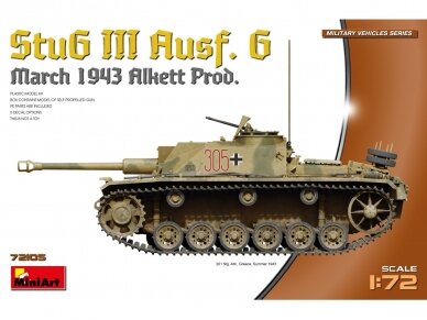 Miniart - Sturmgeschütz StuG III Ausf. G March 1943 Alkett Prod., 1/72, 72105