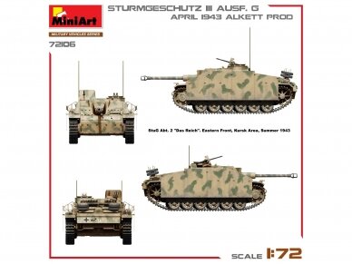 Miniart - Sturmgeschütz StuG III Ausf. G April 1943 Alkett Prod., 1/72, 72106 22