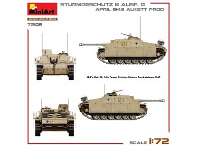 Miniart - Sturmgeschütz StuG III Ausf. G April 1943 Alkett Prod., 1/72, 72106 17