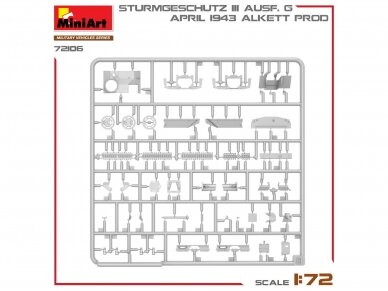 Miniart - Sturmgeschütz StuG III Ausf. G April 1943 Alkett Prod., 1/72, 72106 10