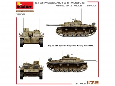 Miniart - Sturmgeschütz StuG III Ausf. G April 1943 Alkett Prod., 1/72, 72106 20