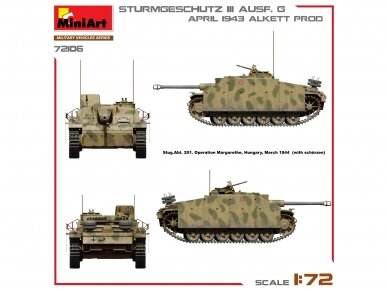 Miniart - Sturmgeschütz StuG III Ausf. G April 1943 Alkett Prod., 1/72, 72106 21