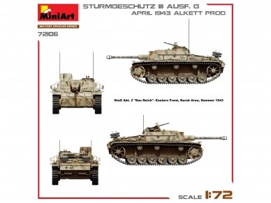 Miniart - Sturmgeschütz StuG III Ausf. G April 1943 Alkett Prod., 1/72, 72106 16