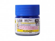 Mr.Hobby - Gundam Color serijos dažai MS Blue (Semi-Gloss), 10 ml, UG-02