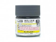 Mr.Hobby - Gundam Color serijos dažai MS Grey Zion (Semi-Gloss), 10 ml, UG-09