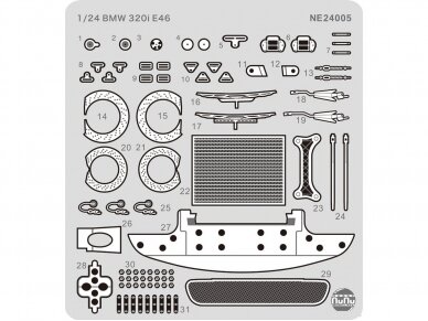 NuNu - BMW 320i E46 DTCC 2001 Winner Modelio papildymų rinkinys, 1/24, E24005 1