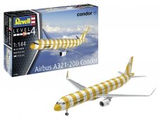 Revell - Airbus A321-200 Condor dovanų komplektas, 1/144, 63788