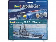 Revell - Battleship U.S.S. Missouri (WWII) dovanų komplektas, 1/1200, 65128