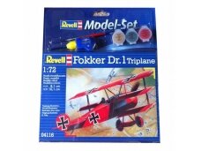 Revell - Fokker DR.1 Triplane dovanų komplektas, 1/72, 64116