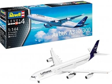 Revell - Airbus A340-300 Lufthansa New Livery, 1/144, 03803