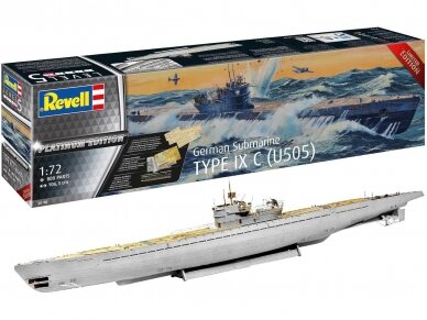 Revell - Deutsches U-Boot German Submarine Type IX C Platinum Edition, 1/72, 05180