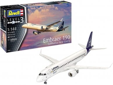 Revell - Embraer 190 Lufthansa New Livery, 1/144, 03883